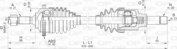 Open Parts DRS6464.00 - Полуоска vvparts.bg