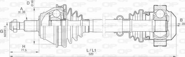 Open Parts DRS6409.00 - Полуоска vvparts.bg