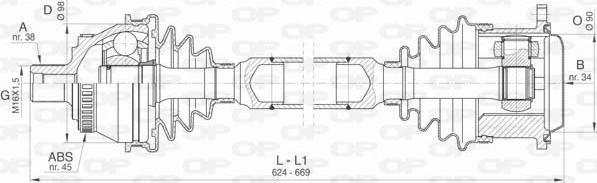 Open Parts DRS6405.00 - Полуоска vvparts.bg