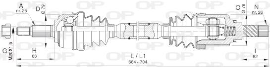 Open Parts DRS6400.00 - Полуоска vvparts.bg