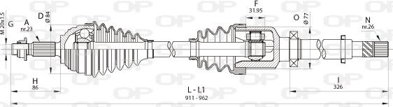 Open Parts DRS6401.00 - Полуоска vvparts.bg