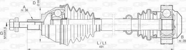 Open Parts DRS6408.00 - Полуоска vvparts.bg