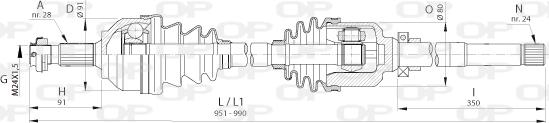 Open Parts DRS6403.00 - Полуоска vvparts.bg