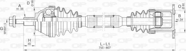 Open Parts DRS6414.00 - Полуоска vvparts.bg