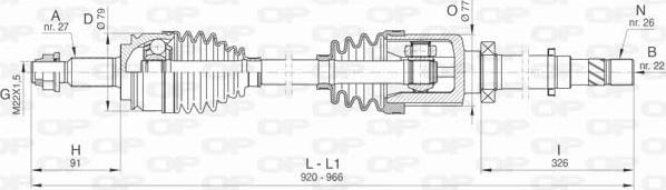 Open Parts DRS6416.00 - Полуоска vvparts.bg