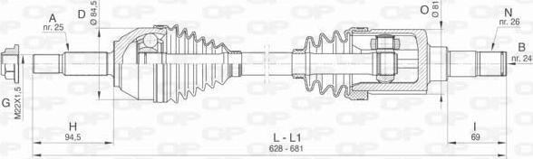 Open Parts DRS6411.00 - Полуоска vvparts.bg