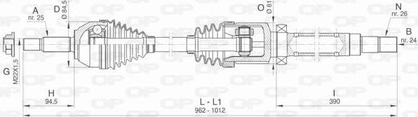 Open Parts DRS6412.00 - Полуоска vvparts.bg