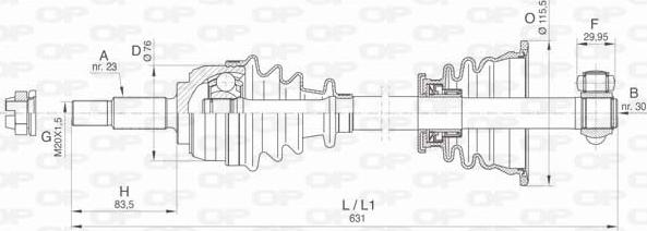 Open Parts DRS6483.00 - Полуоска vvparts.bg