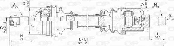 Open Parts DRS6438.00 - Полуоска vvparts.bg