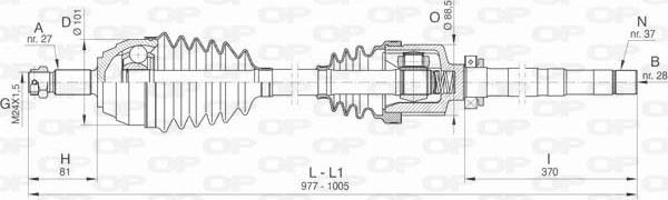 Open Parts DRS6432.00 - Полуоска vvparts.bg