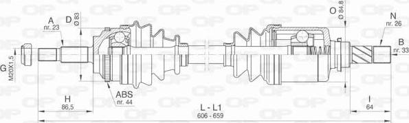 Open Parts DRS6437.00 - Полуоска vvparts.bg