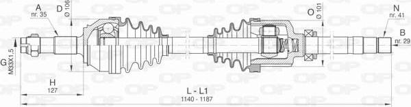 Open Parts DRS6425.00 - Полуоска vvparts.bg