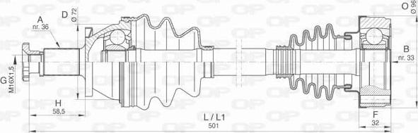 Open Parts DRS6421.00 - Полуоска vvparts.bg