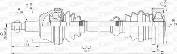 Open Parts DRS6422.00 - Полуоска vvparts.bg