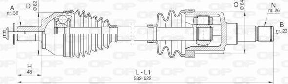 Open Parts DRS6427.00 - Полуоска vvparts.bg