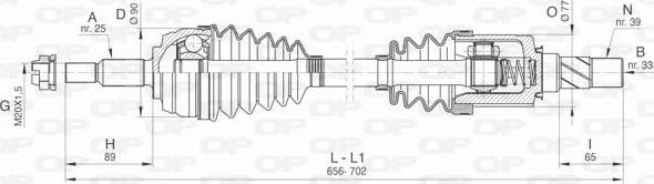 Open Parts DRS6478.00 - Полуоска vvparts.bg