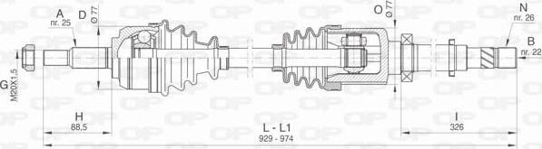 Open Parts DRS6477.00 - Полуоска vvparts.bg