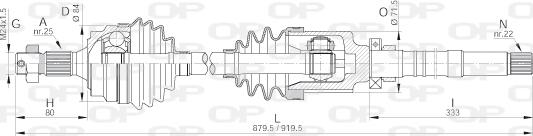 Open Parts DRS6093.00 - Полуоска vvparts.bg