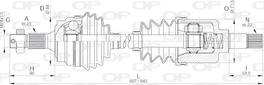 Open Parts DRS6092.00 - Полуоска vvparts.bg