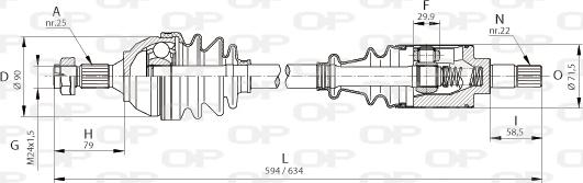 Open Parts DRS6040.00 - Полуоска vvparts.bg