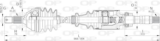 Open Parts DRS6041.00 - Полуоска vvparts.bg