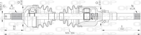 Open Parts DRS6047.00 - Полуоска vvparts.bg