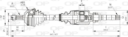 Open Parts DRS6053.00 - Полуоска vvparts.bg