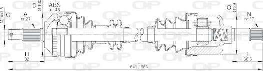 Open Parts DRS6052.00 - Полуоска vvparts.bg