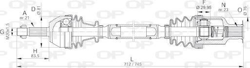 Open Parts DRS6065.00 - Полуоска vvparts.bg