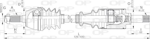 Open Parts DRS6004.00 - Полуоска vvparts.bg