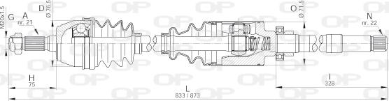 Open Parts DRS6005.00 - Полуоска vvparts.bg