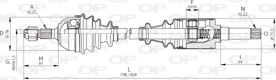 Open Parts DRS6001.00 - Полуоска vvparts.bg