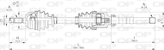Open Parts DRS6003.00 - Полуоска vvparts.bg