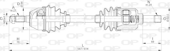 Open Parts DRS6002.00 - Полуоска vvparts.bg