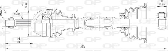 Open Parts DRS6016.00 - Полуоска vvparts.bg