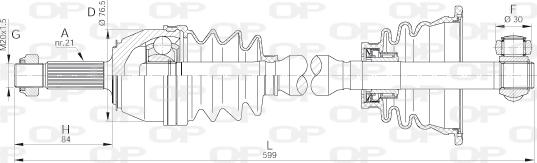 Open Parts DRS6012.00 - Полуоска vvparts.bg