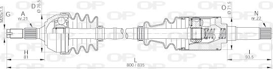 Open Parts DRS6087.00 - Полуоска vvparts.bg