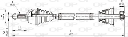 Open Parts DRS6036.00 - Полуоска vvparts.bg