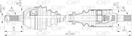 Open Parts DRS6030.00 - Полуоска vvparts.bg