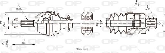 Open Parts DRS6037.00 - Полуоска vvparts.bg