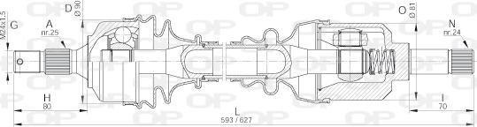 Open Parts DRS6023.00 - Полуоска vvparts.bg