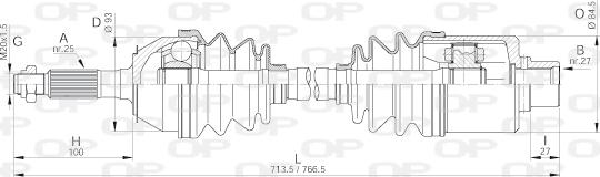 Open Parts DRS6022.00 - Полуоска vvparts.bg