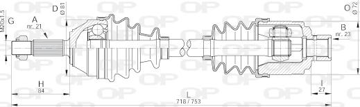 Open Parts DRS6071.00 - Полуоска vvparts.bg