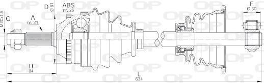 Open Parts DRS6072.00 - Полуоска vvparts.bg