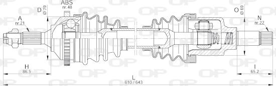 Open Parts DRS6194.00 - Полуоска vvparts.bg