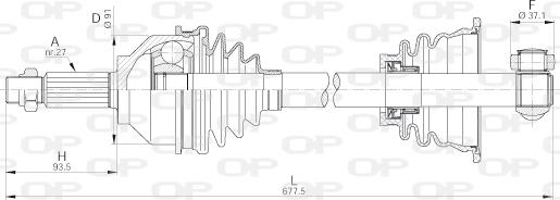 Open Parts DRS6191.00 - Полуоска vvparts.bg