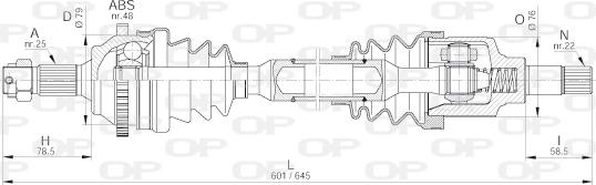 Open Parts DRS6193.00 - Полуоска vvparts.bg