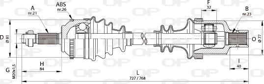 Open Parts DRS6140.00 - Полуоска vvparts.bg