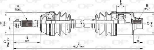 Open Parts DRS6148.00 - Полуоска vvparts.bg