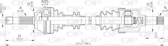 Open Parts DRS6143.00 - Полуоска vvparts.bg